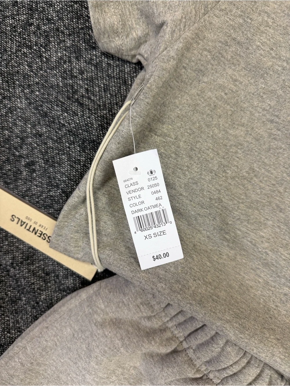 Essentials Men’s Heather Gray Shorts Set - Taupe/Beige - Picture 6 of 6
